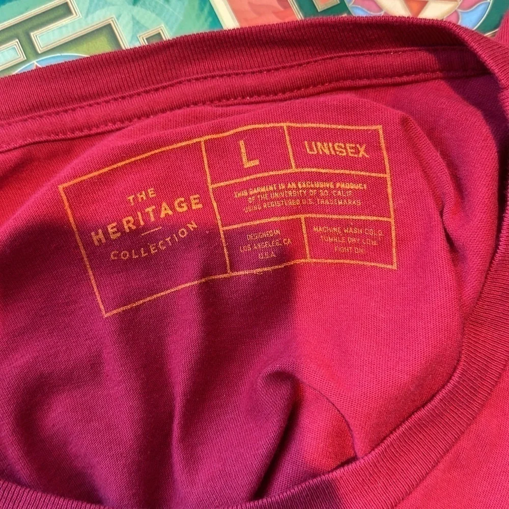 USC Trojans Heritage Cardinal Univ Of So Cal New Vassal Vintage T-Shirt Size L - Picture 5 of 5
